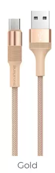 Кабель USB-USB Type-C, 3A 1 м, золотистый Borofone Outstanding BX21 (6931474703224)