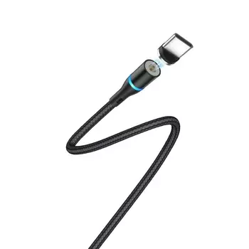 Кабель USB 2.0(Am)-USB Type-C(m), магнитный, 3A 1 м, черный Borofone Skill Magnetic BU16 (6931474720832)