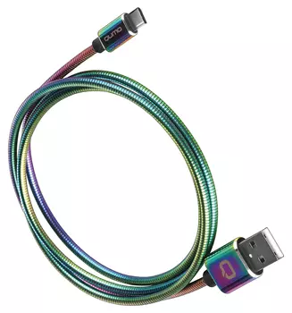 Кабель USB-USB Type-C, OTG, 5A, 1м, градиент Qumo (24266)