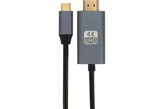 Кабель USB 2.0 Type-C(M)-HDMI(19M) 4K/8K, 2 м, черный/серый REXANT (17-6402)