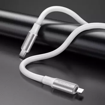 Кабель USB Type-C-Lightning 8-pin, 1 м, белый, Borofone BX82 (6974443386141)