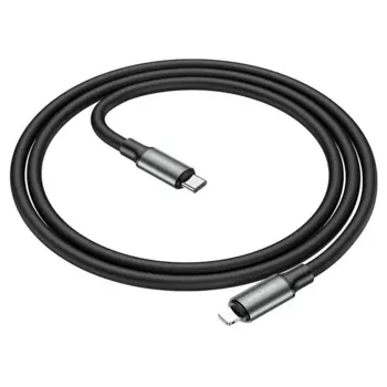 Кабель USB 2.0 Type-C(m)-Lightning 8-pin(m), 1 м, черный, Borofone BX82 (6974443386134)