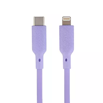 Кабель USB Type-C-Lightning 8-pin, OTG, MFi, 2.22A, 1м, фиолетовый Qumo (32998)