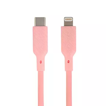 Кабель USB Type-C-Lightning 8-pin, OTG, MFi, 2.22A, 1м, розовый Qumo (32996)