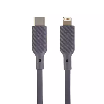 Кабель USB Type-C-Lightning 8-pin, OTG, MFi, 2.22A, 1м, серый Qumo (32999)