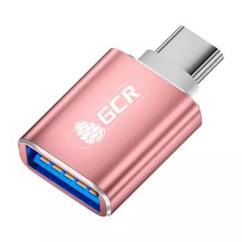 Переходник (адаптер) USB Type-C-USB, розовый, Greenconnect GCR-UC3AF (GCR-52300)