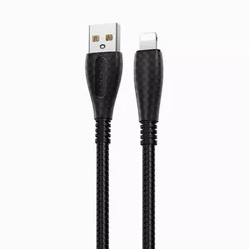 Кабель USB Type-C-USB, 2.4A, 1м, черный Borofone Cool BX38 (122982)