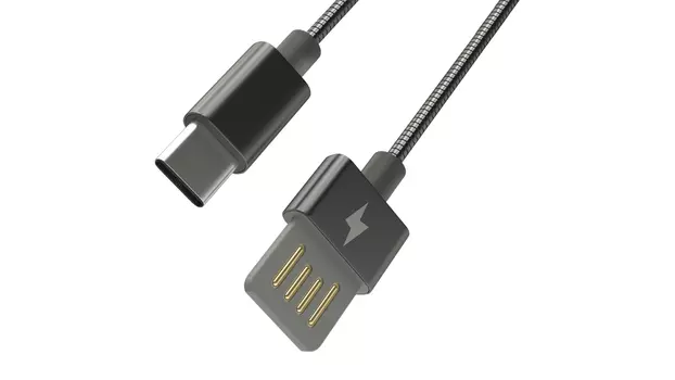 Кабель USB 2.0 Type-C(m)-USB 2.0(Am), 2A, 1м, черный Ritmix RCC-436 (RCC-436)