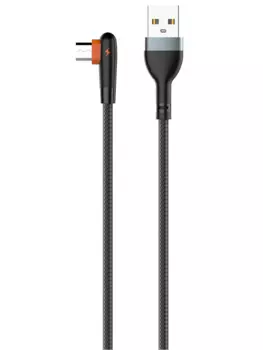 Кабель USB-Micro USB, угловой, 2.4A, 1м, черный/оранжевый LDNIO LS561 (LD_C3800)