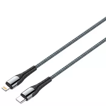 Кабель USB 2.0 Type-C(m)-USB 2.0(Am), 2м, серый LDNIO LC112 (LD_B4528)