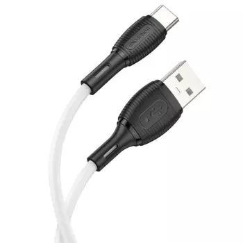Кабель USB Type-C-USB, быстрая зарядка, 3A, 1 м, белый, Borofone BX86 (6974443388831)