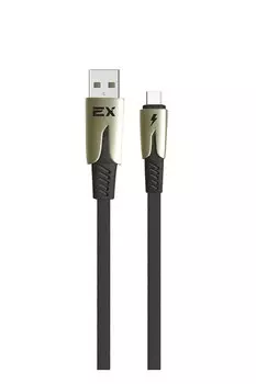 Кабель USB 2.0 Type-C(m)-USB 2.0(Am), плоский, 2.1A, 1м, черный Exployd Classic (EX-K-1039)