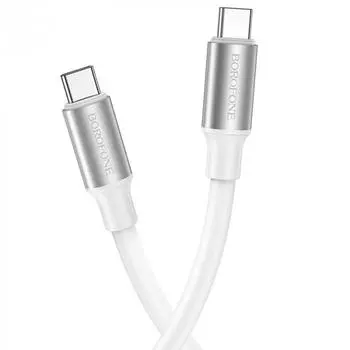 Кабель USB Type-C-USB Type-C, 3A, 1 м, белый, Borofone BX82 (6974443386264)