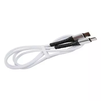 Кабель USB Type-C-USB Type-C, 3A 1 м, белый mObility (УТ000024629)