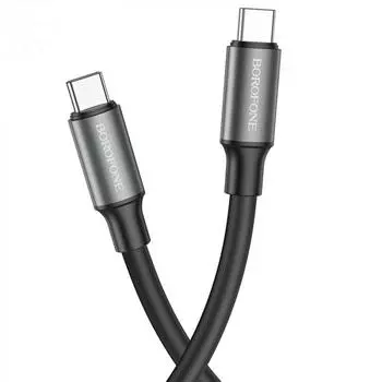 Кабель USB Type-C-USB Type-C, 3A, 1 м, черный, Borofone BX82 (6974443386257)