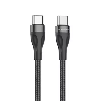 Кабель USB Type-C-USB Type-C, 3A, 1м, черный Borofone Source BX61 (133846)