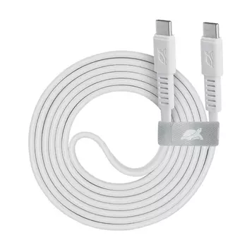 Кабель USB Type-C-USB Type-C, плоский, 3A, 1.2м, белый RivaCase PS6005 WT12