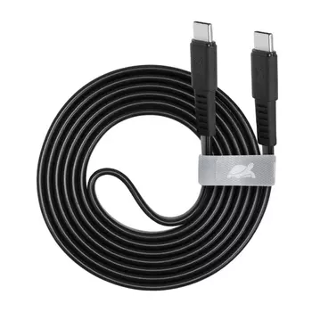 Кабель USB Type-C-USB Type-C, плоский, 3A, 1.2м, черный RivaCase PS6005 BK12