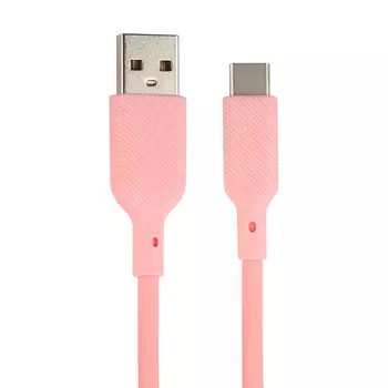 Кабель USB 2.0 USB-A -USB Type-C, 3A, 1м, розовый QUMO (32959)