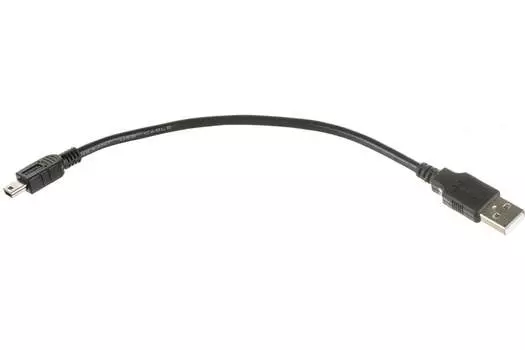 Кабель USB 2.0(Am)-Mini USB 2.0(Bm), 1А, 20 см, черный, REXANT (18-1131-2)