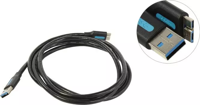 Кабель USB-Micro USB, 1.5м, черный Vention (COPBG)