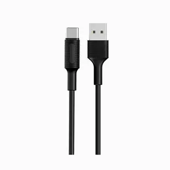 Кабель USB-Type-C, 2.1A, 1м, черный Borofone EzSync BX1