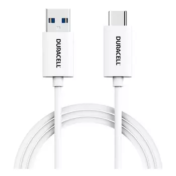 Кабель USB 3.0(Am)-Type-C(M), 1м, белый Duracell USB5031W-RU (USB5031W-RU)