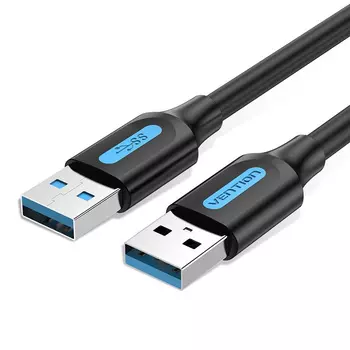 Кабель USB(Am)-USB(Am), экранированный, 50 см, черный, Vention (CONBD)