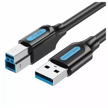 Кабель USB(Am)-USB(Bm), 2 м, черный, Vention (COOBH)