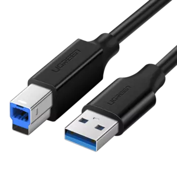 Кабель USB 3.0(Am)-USB 3.0(Bm), 2A, 2м, черный UGREEN US210 (10372)