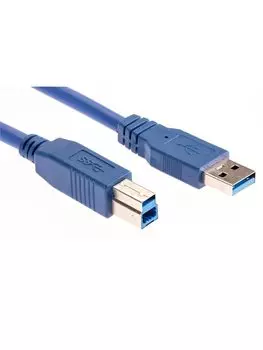 Кабель USB 3.0(Am)-USB 3.0(Bm), 3м, синий Telecom (TUS7070-3M)