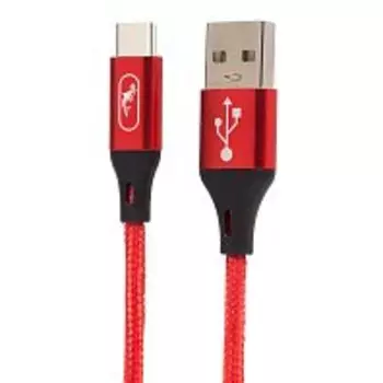 Кабель USB Type-C-USB, 2.4A, 1м, красный SKYDOLPHIN S55T (206501)