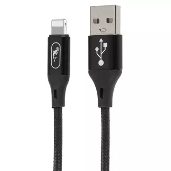 Кабель USB-Lightning 8-pin, 2.4A, 1м, черный SKYDOLPHIN S55L (206478)