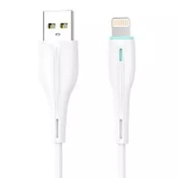 Кабель USB-Lightning 8-pin, 3A быстрая зарядка, 1м, белый SKYDOLPHIN S48L (206485)