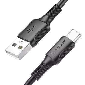 Кабель USB-USB Type-C, 3A, 1м, черный Borofone BX80 (6974443385229)