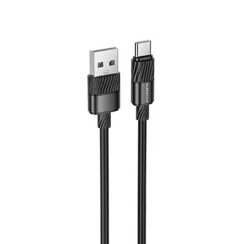 Кабель USB(Am)-USB Type-C(m), 3А, 1 м, черный, Borofone BX106 (6941991113482)