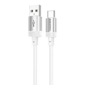 Кабель USB(Am)-USB Type-C(m), 3А, 18 Вт, 1 м, белый, Borofone BX108