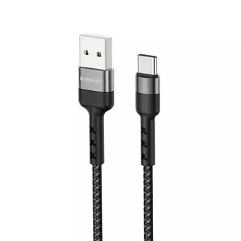 Кабель USB-Type-C, 2.4A, 1м, черный Borofone Advantage BX34