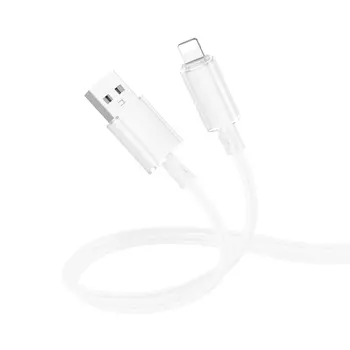Кабель USB-Lightning 8-pin, 2.4А, 1 м, белый, Borofone BX112 (6941991116360)