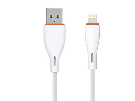 Кабель USB-Lightning 8-pin, быстрая зарядка, 2.4А, 1 м, белый, EOFE AL21 (AL21 WHITE)