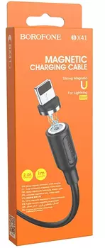 Кабель USB-Lightning 8-pin, 2.1A, 1м, черный Borofone BX41 (133779)