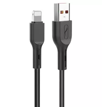 Кабель USB-Lightning 8-pin(m), 2.4A быстрая зарядка, 1м, черный SKYDOLPHIN S58L (206476)