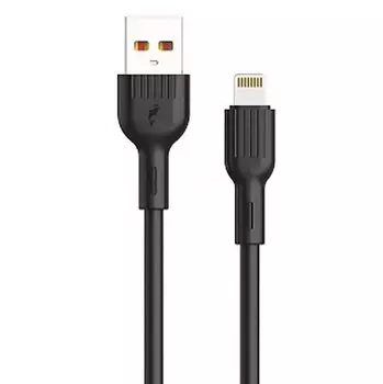 Кабель USB-Lightning 8-pin, 3A быстрая зарядка, 1м, черный SKYDOLPHIN S03L (206470)