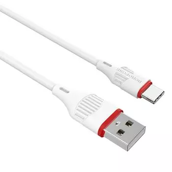 Кабель USB-Type-C, 2A, 1м, белый Borofone Enjoy BX17