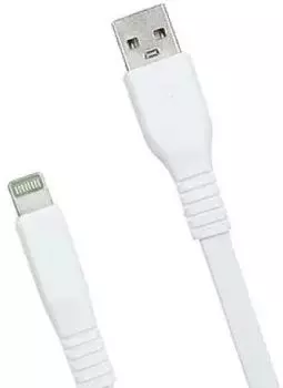 Кабель USB-Lightning 8-pin, плоский, 2 м, белый, Premier (6-703RL45 2.0W)