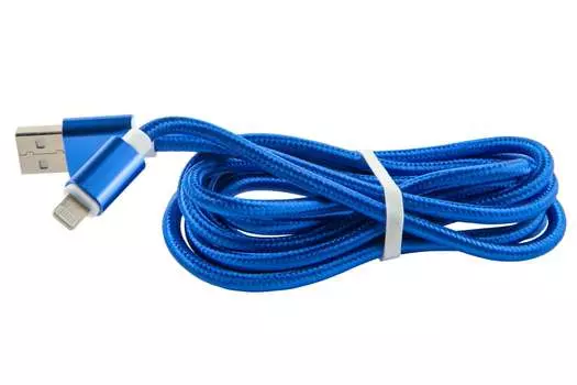 Кабель USB 2.0(Am)-Lightning 8-pin(m), 2м, синий Red Line