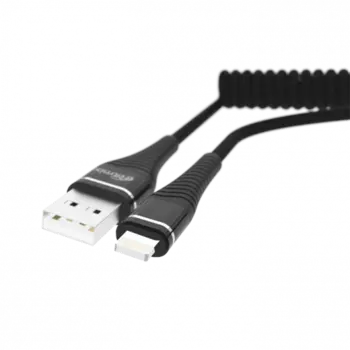 Кабель USB-Lightning(8-pin), Ritmix, 1m, черный (RCC-424 Black Spring)