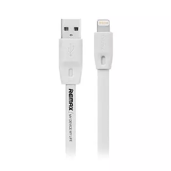 Кабель USB-Lightning Full Speed, Remax, 1m, белый (RC-001i)