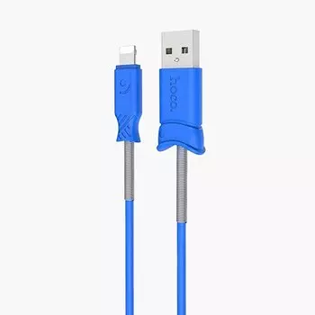 Кабель USB-Lightning, HOCO, X24 Pisces, 1м, синий (92737)