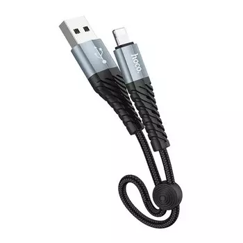 Кабель USB-Lightning, HOCO, X38 Cool Charging, 25см, черный (114046)